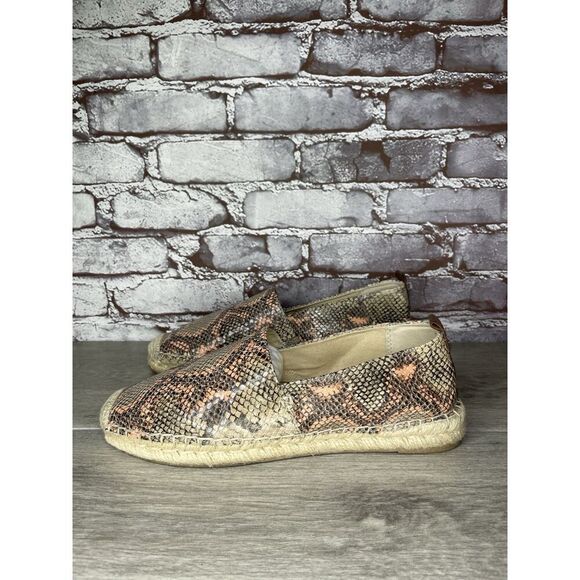 Sam Edelman Chloe Pink Beige Snake Skin Embossed Espadrilles Women’s 10M US/40EU - Picture 9 of 16